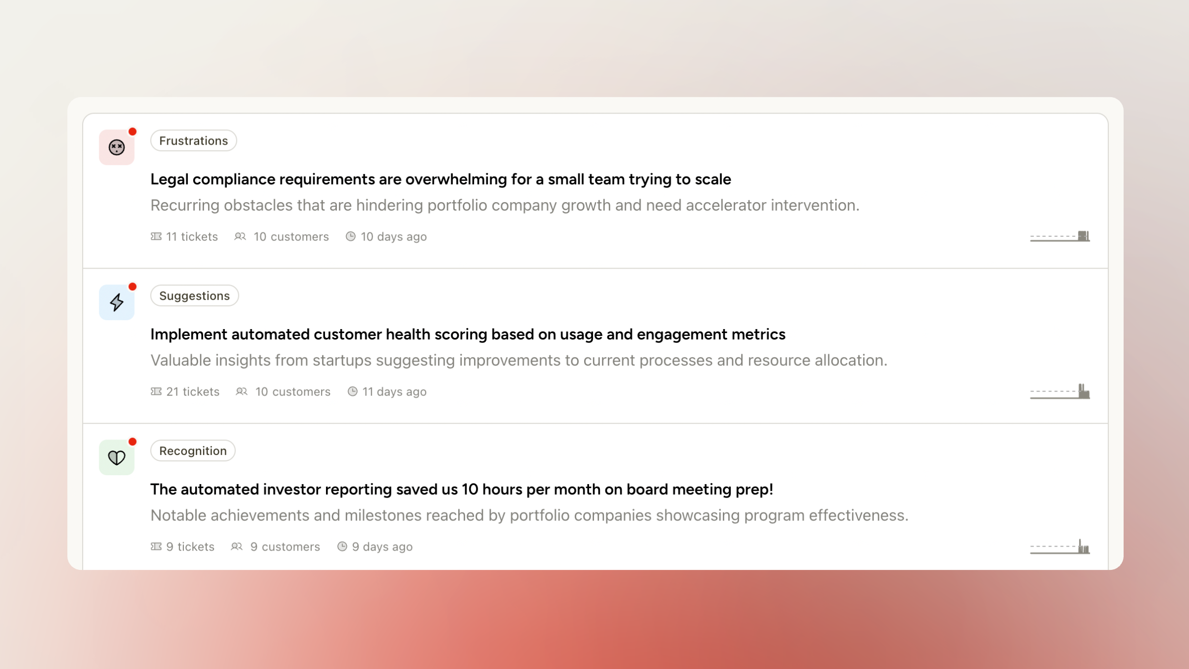 Gather feedback content from multiple sources